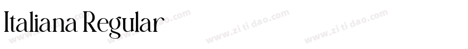 Italiana Regular字体转换